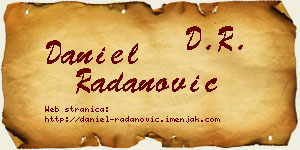 Daniel Radanović vizit kartica
